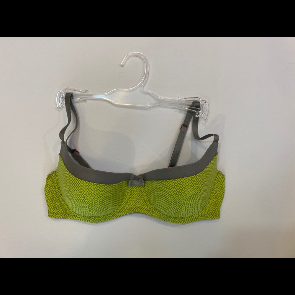 NEW Natori Josie Lime Green/Gray Underwire Bra 34B
